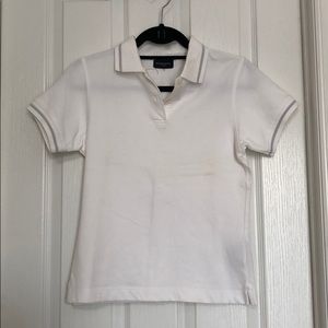 White Burberry Golf Polo Shirt